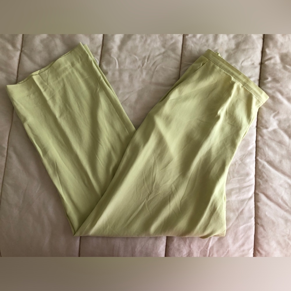 J. Crew Lightweight Silk Pants Light Green Size 14P - Picture 3 of 9